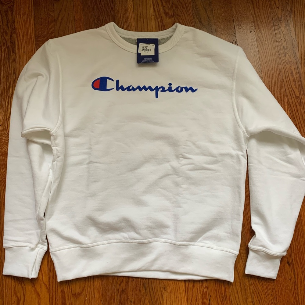**NWT** Mens White champion sweatshirt